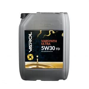 A drum of Varsynth Ultra 5w30 FD Ford-compatible engine oil for sale at Midland Oil Group